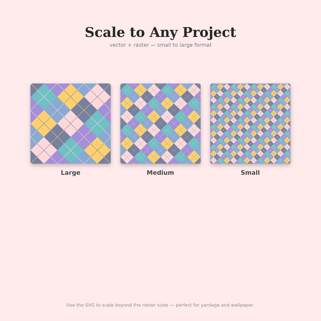 Digital Argyle Seamless Pattern | Multi-Color Digital Impressionism Argyle | .png .jpg .svg .pdf .pat | Digital Paper