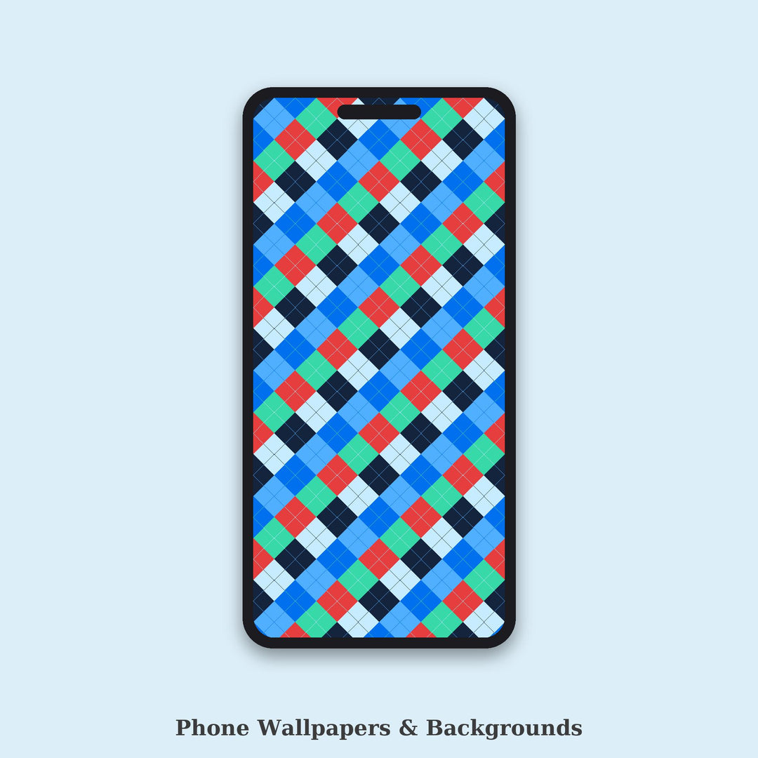 Digital Argyle Seamless Pattern | Multi-Color Digital Ocean Argyle | .png .jpg .svg .pdf .pat | Digital Paper | Fabric & Surface Design