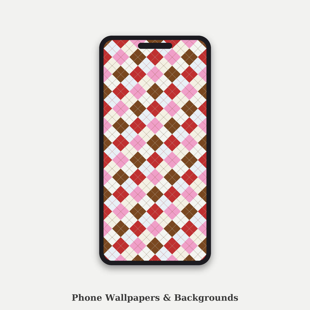 Dirty Soda Station Argyle Seamless Pattern | Multi-Color Fabric Design (Digital Download)