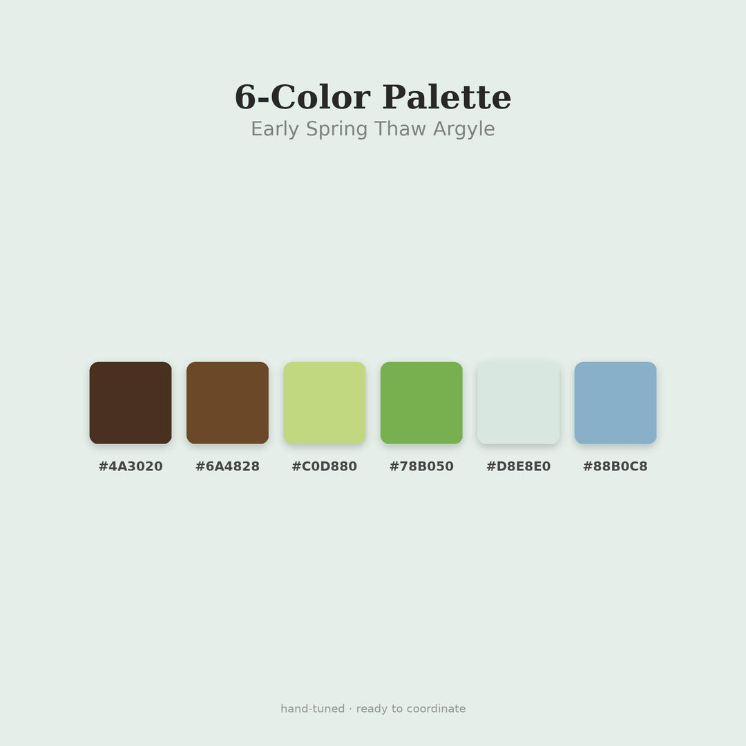 Early Argyle Seamless Pattern | Multi-Color Early Spring Thaw Argyle | .png .jpg .svg .pdf .pat | Digital Paper | Fabric & Surface Design