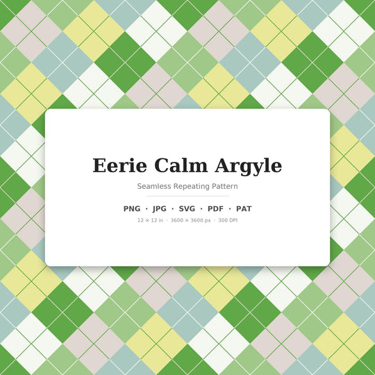 Eerie Calm Argyle seamless pattern set — main preview