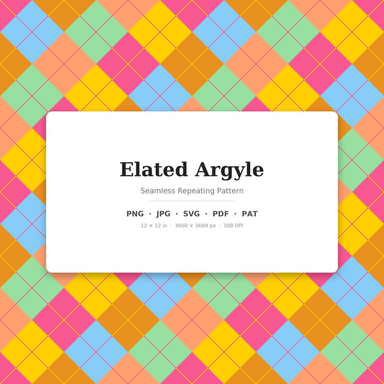 Elated Argyle seamless pattern set — main preview