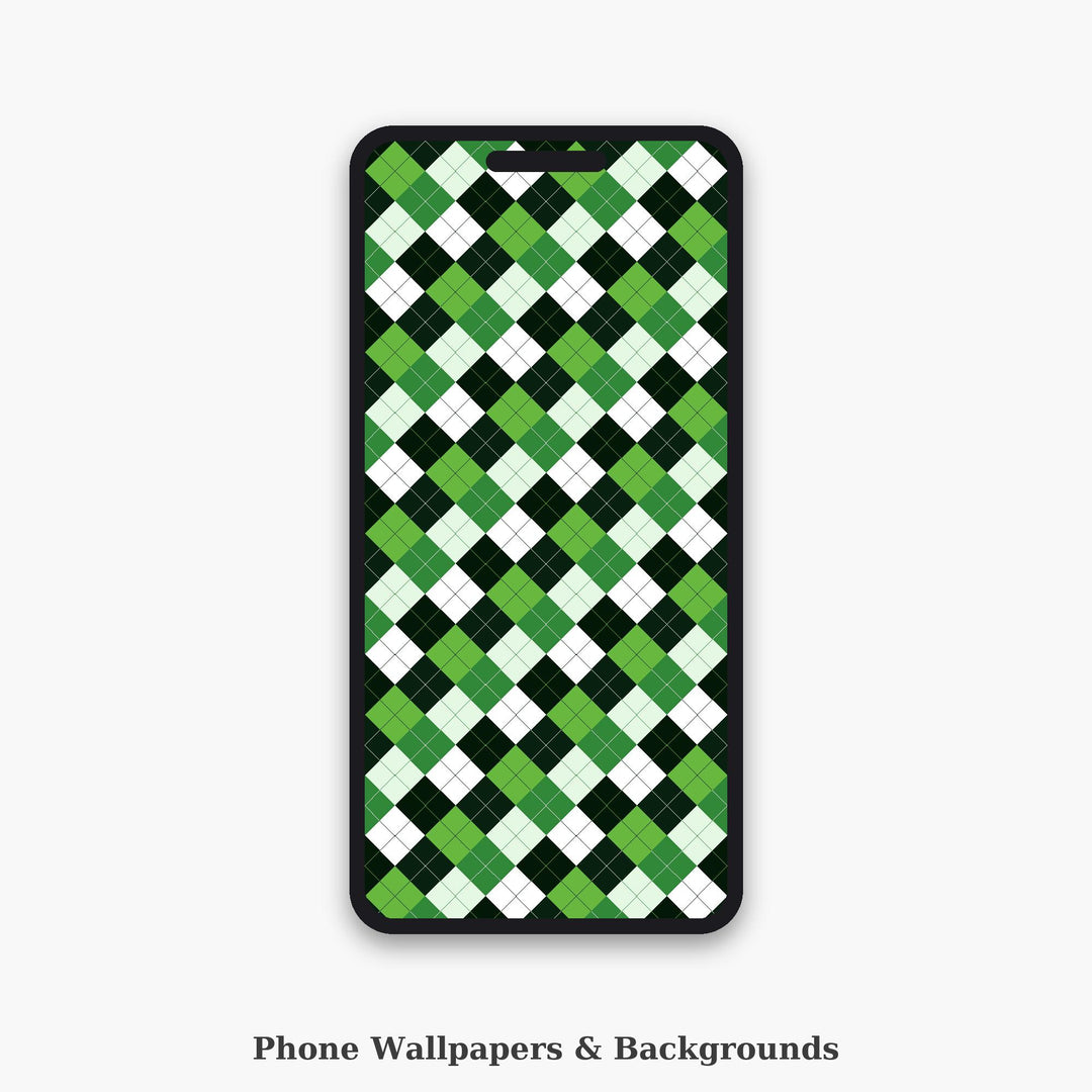 Emerald City Argyle Seamless Pattern | Multi-Color Digital Paper (Digital Download)