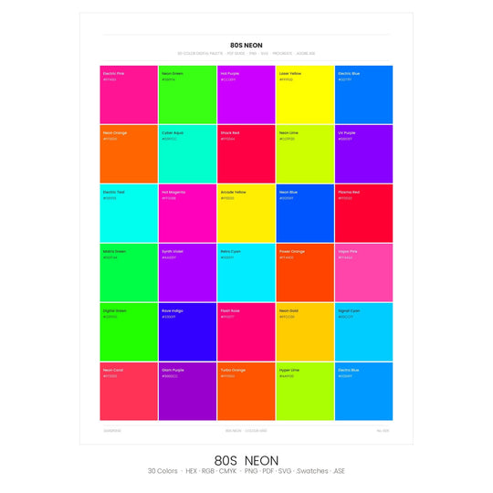 80s Neon color palette — main preview