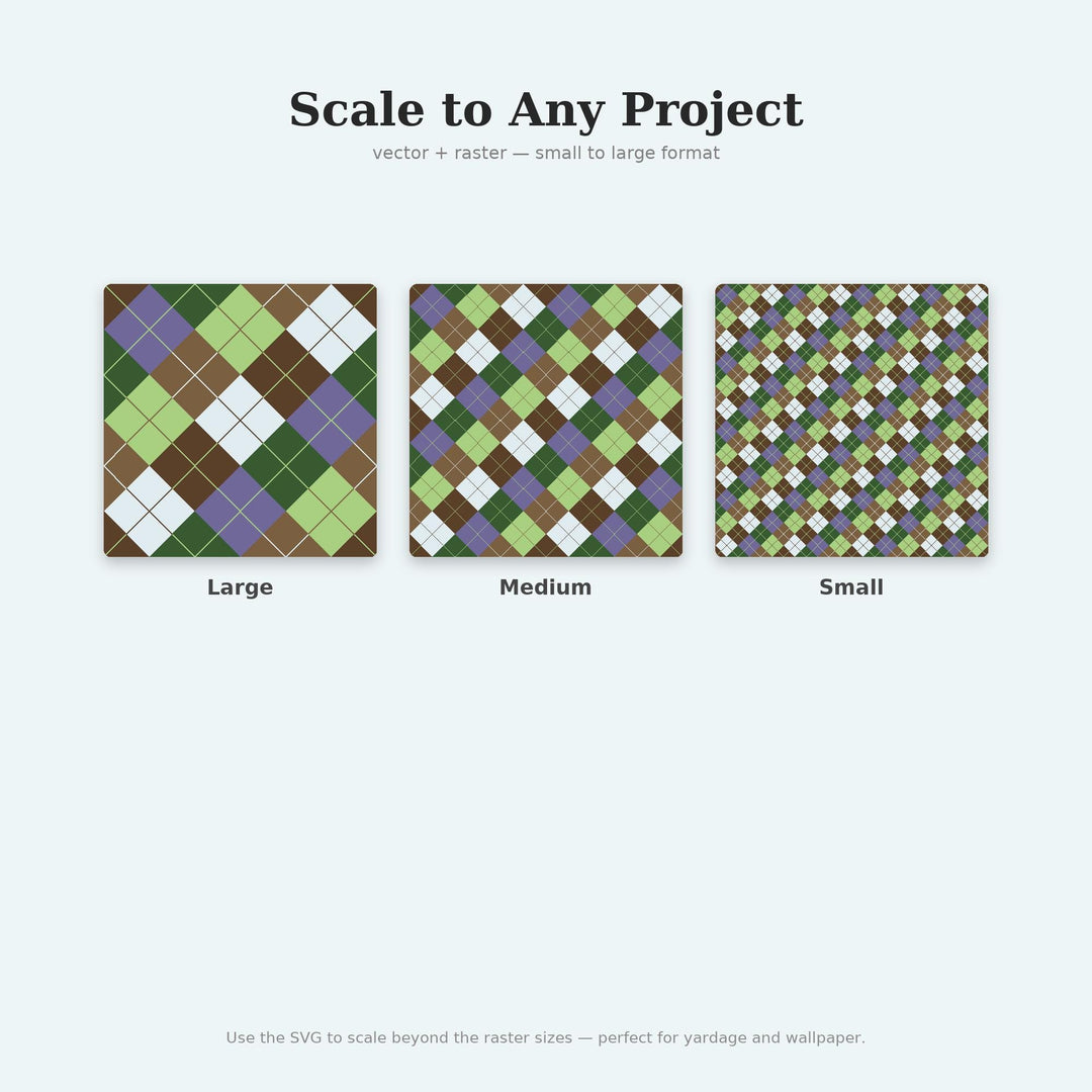 Enchanted Argyle Seamless Pattern | Multi-Color Enchanted Forest Argyle | .png .jpg .svg .pdf .pat | Digital Paper | Fabric & Surface Design