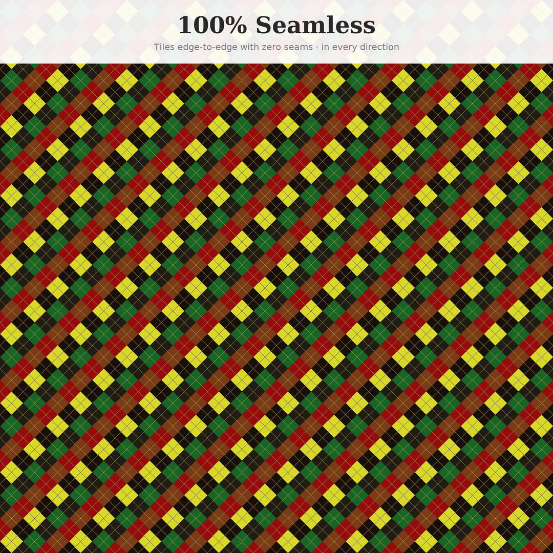 Expressionism Argyle Seamless Pattern | Multi-Color Expressionism Argyle | .png .jpg .svg .pdf .pat | Digital Paper