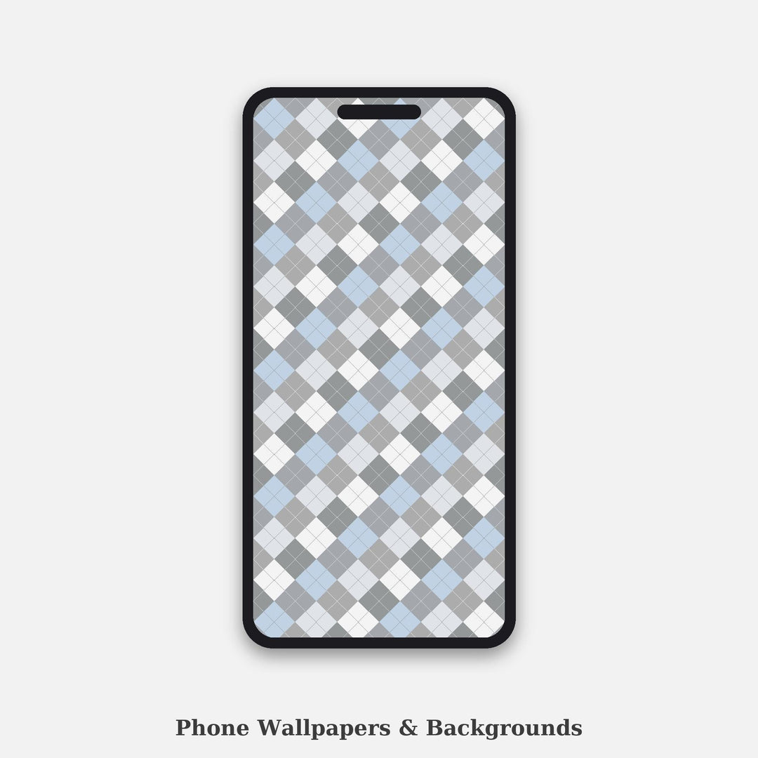 Fog On The Water Argyle Seamless Pattern | Fabric & Surface Design (Digital Download)