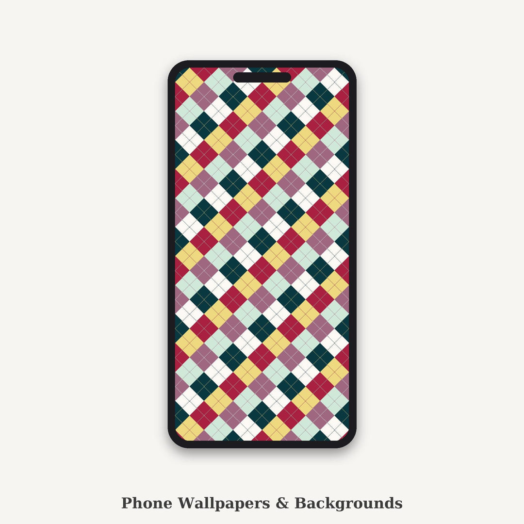 Friendsgiving Argyle Seamless Pattern | Multi-Color Friendsgiving Table Argyle | .png .jpg .svg .pdf .pat | Digital Paper