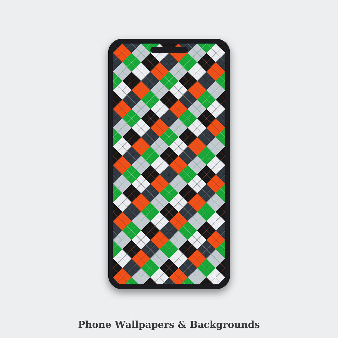 Futurism Argyle Seamless Pattern | Multi-Color Fabric Design (Digital Download)