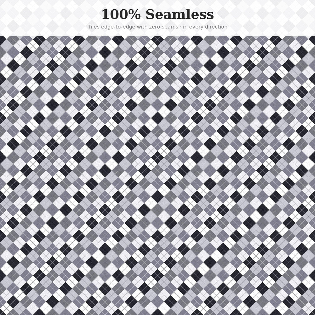 Galena Argyle Seamless Pattern | Multi-Color Fabric Design (Digital Download)