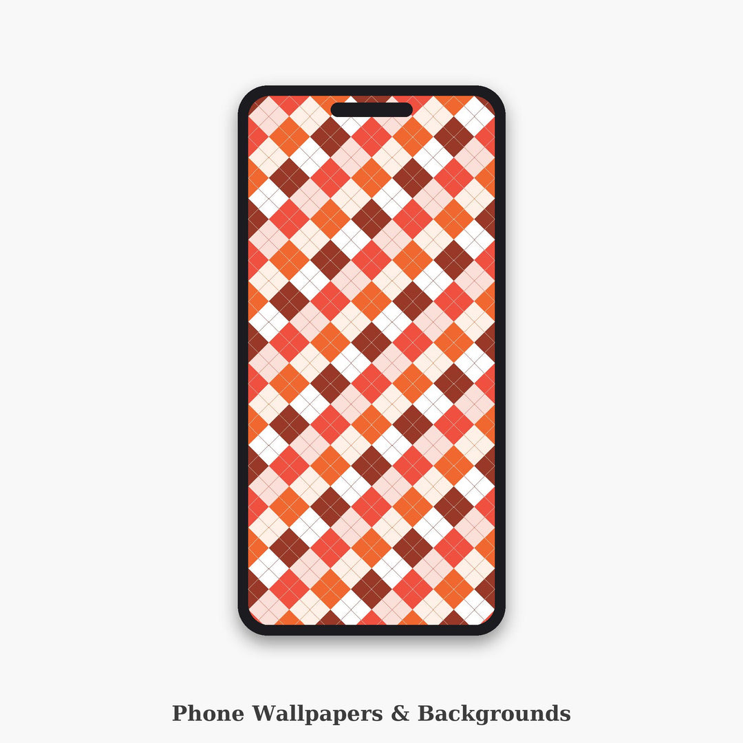 Goji Argyle Seamless Pattern | Multi-Color Goji Berry Argyle | .png .jpg .svg .pdf .pat | Digital Paper | Fabric & Surface Design