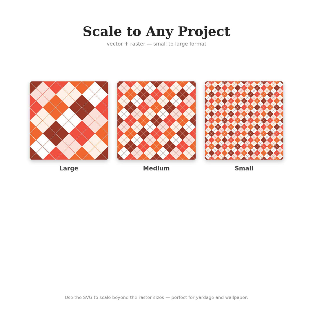 Goji Argyle Seamless Pattern | Multi-Color Goji Berry Argyle | .png .jpg .svg .pdf .pat | Digital Paper | Fabric & Surface Design