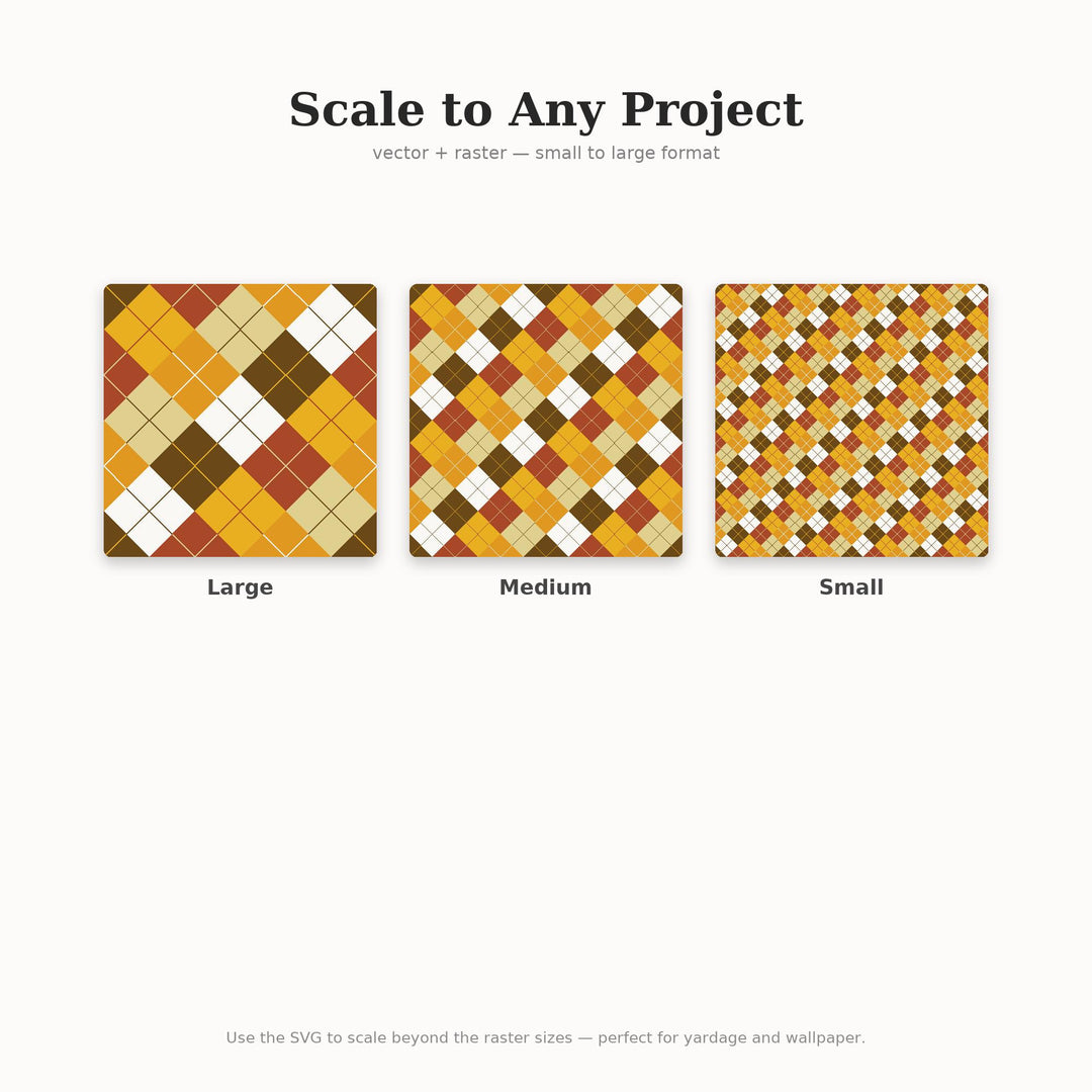 Golden Argyle Seamless Pattern | Multi-Color Golden Milk Morning Argyle | .png .jpg .svg .pdf .pat | Digital Paper | Fabric & Surface Design