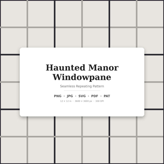 Haunted Windowpane seamless pattern set — main preview
