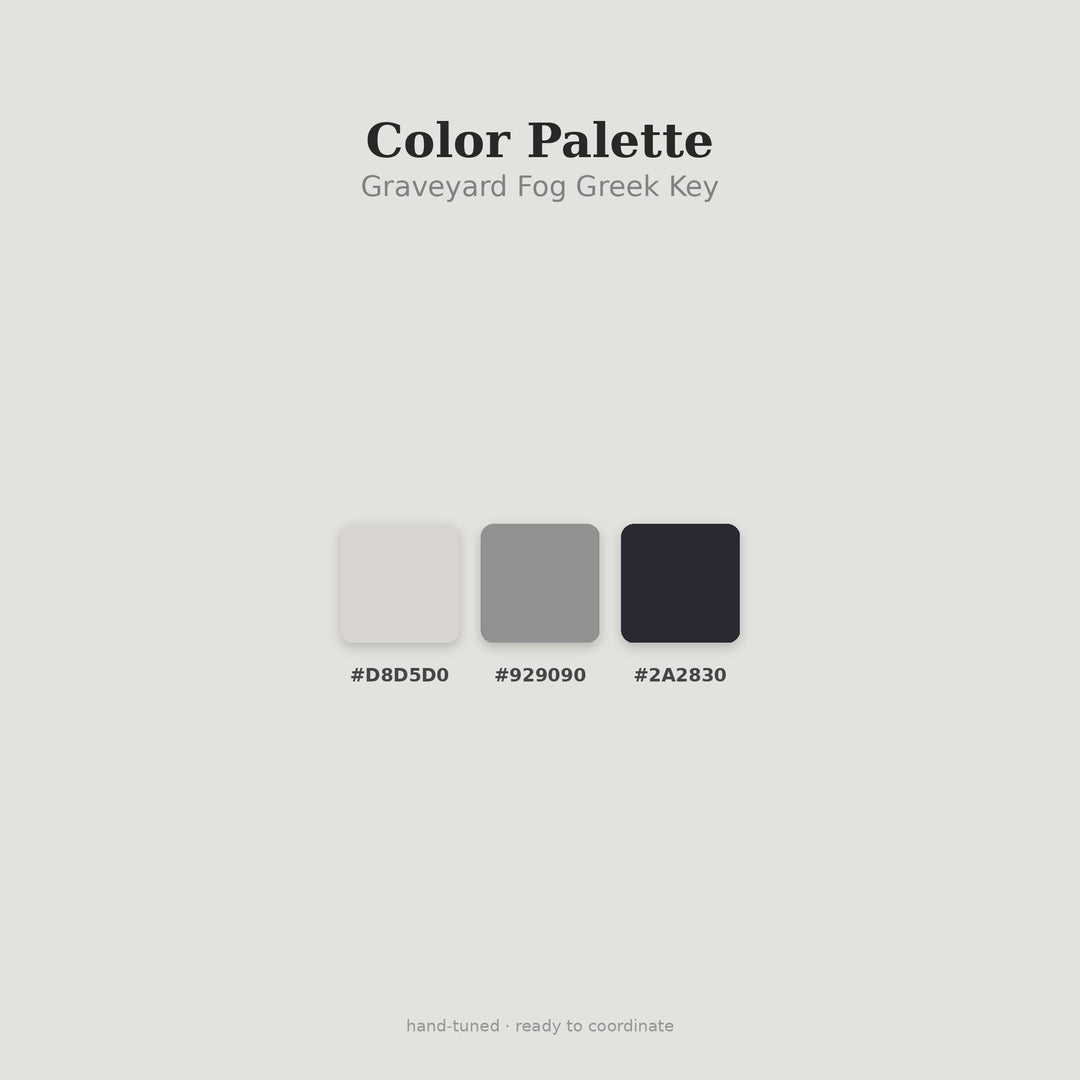 Graveyard Fog Greek Key Seamless Pattern | Gothic Halloween Digital Paper (svg, png, jpg, pdf)