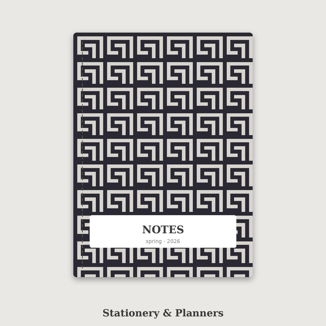 Graveyard Fog Greek Key Seamless Pattern | Gothic Halloween Digital Paper (svg, png, jpg, pdf)