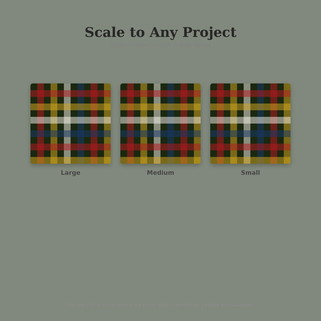 Nutcracker Tartan Seamless Pattern | Christmas Red, Gold, Ivory Digital Paper (Digital Download)