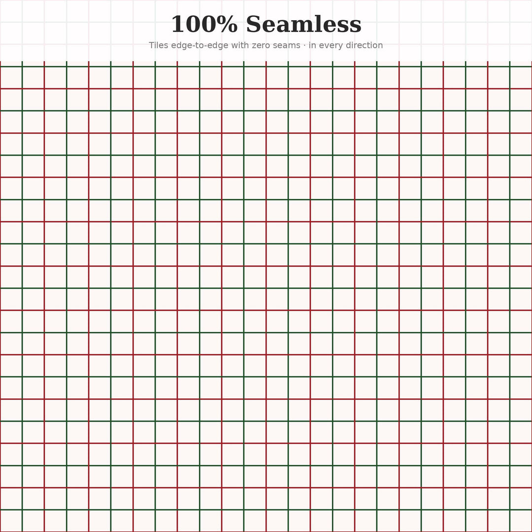 Christmas Windowpane Seamless Pattern | Multi-Color Christmas Holly Windowpane | .png .jpg .svg .pdf .pat | Digital Paper
