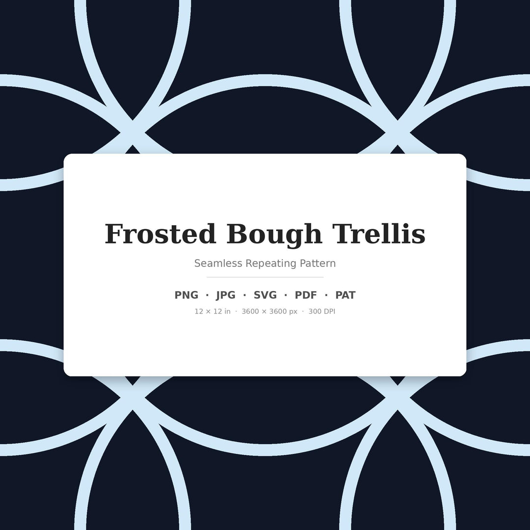 Frosted Trellis Seamless Pattern | Frosted Bough Trellis | .png .jpg .svg .pdf .pat | Digital Paper | Fabric & Surface Design