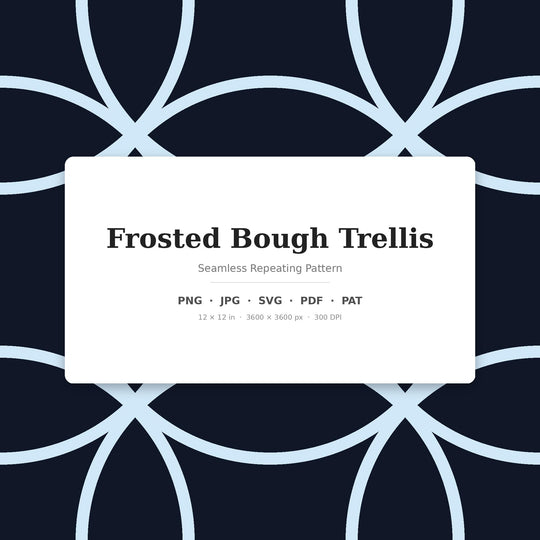 Frosted Trellis seamless pattern set — main preview