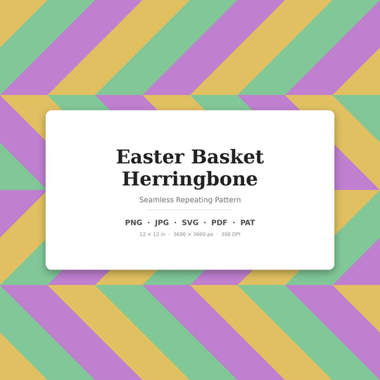 Easter Herringbone seamless pattern set — main preview