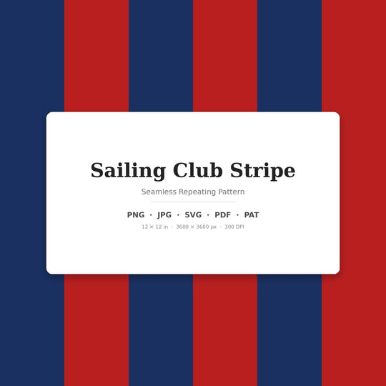 Sailing Club Stripe seamless pattern set — main preview