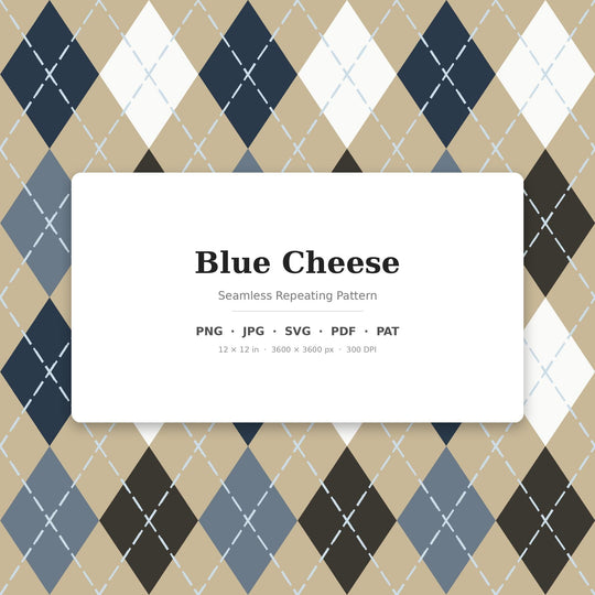 Blue Classic Argyle seamless pattern set — main preview