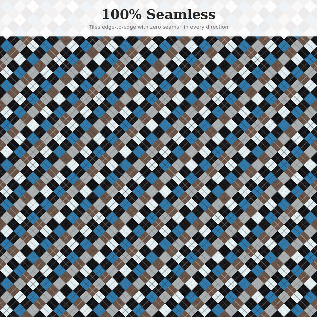 Black Sand Beach Argyle Digital Paper for Coastal Craft Projects, Seamless Volcanic Diamond Lattice for Fabric and Scrapbooking