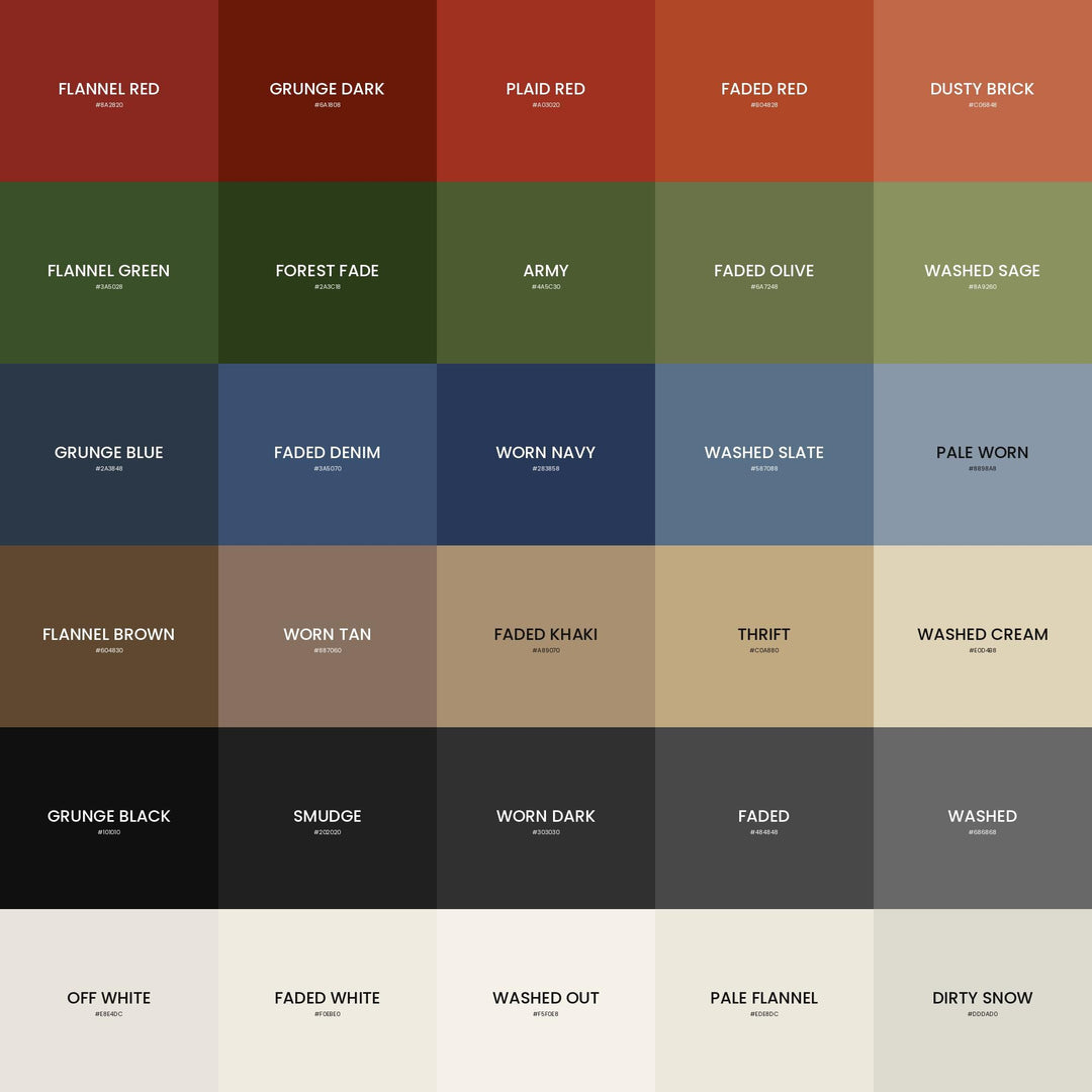 1990s Grunge Color Palette | 30 Colors | Hex RGB CMYK | Color Guide | Procreate Swatches + ASE | Digital Download