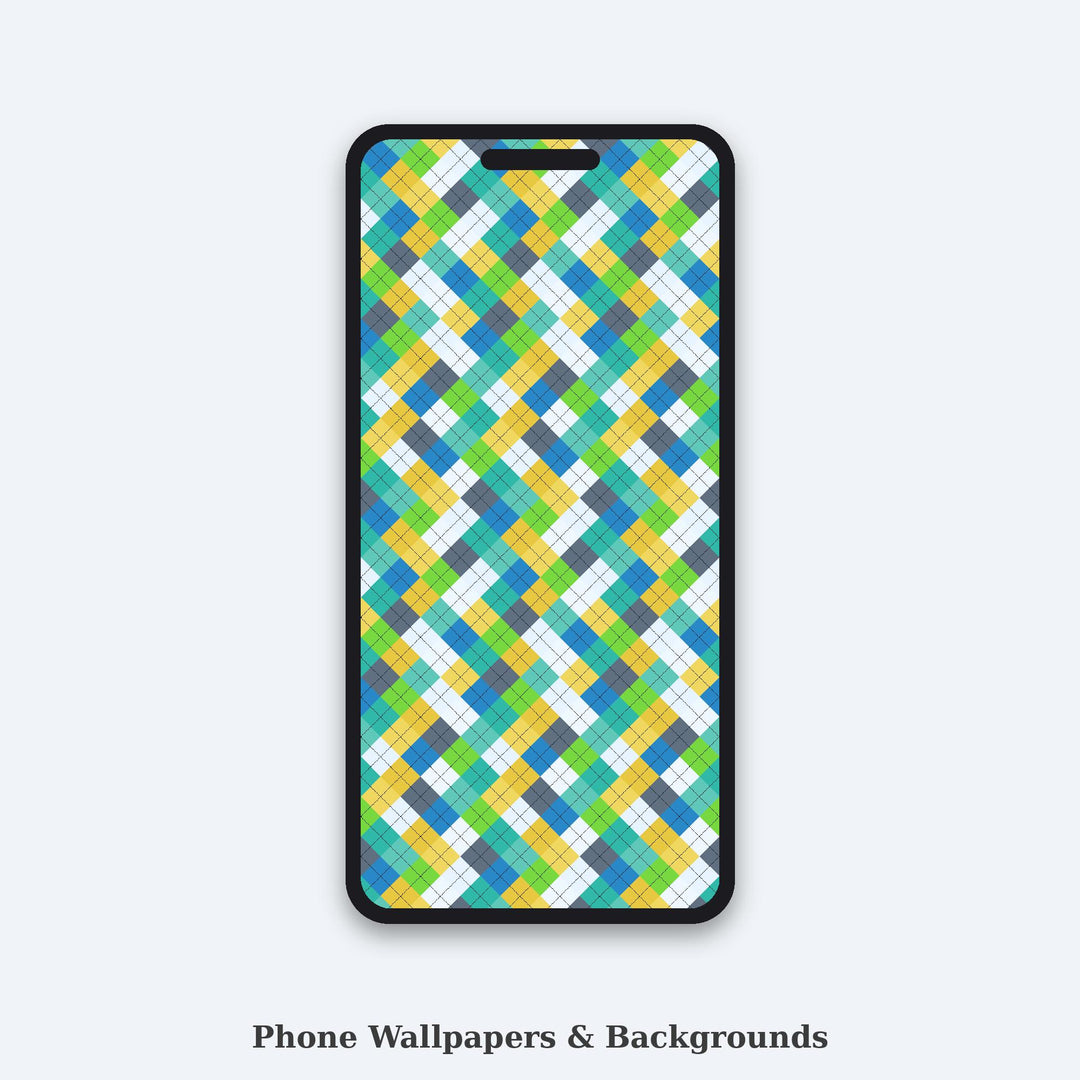 Clarity Argyle Seamless Pattern | Multi-Color Repeating Fabric Design (Digital Download)