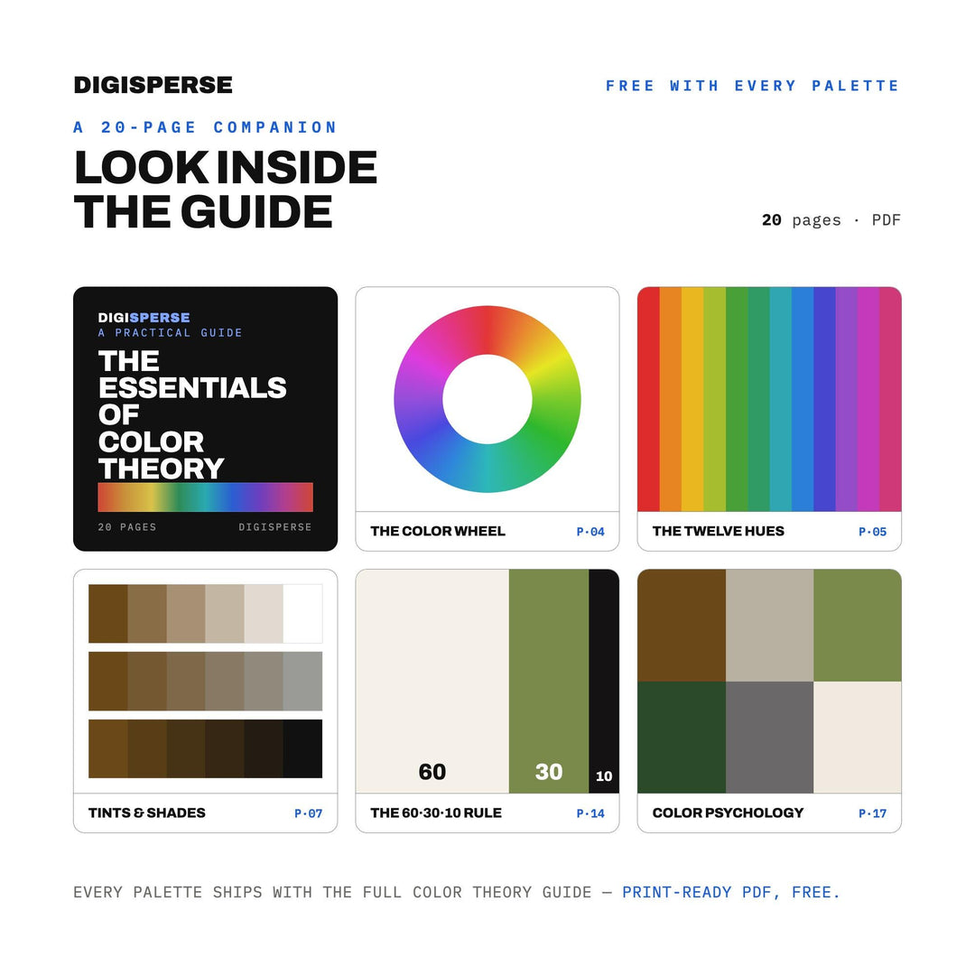 Zen Garden Color Palette | 30 Colors | Hex RGB CMYK | Color Guide | Procreate Swatches + ASE | Digital Download