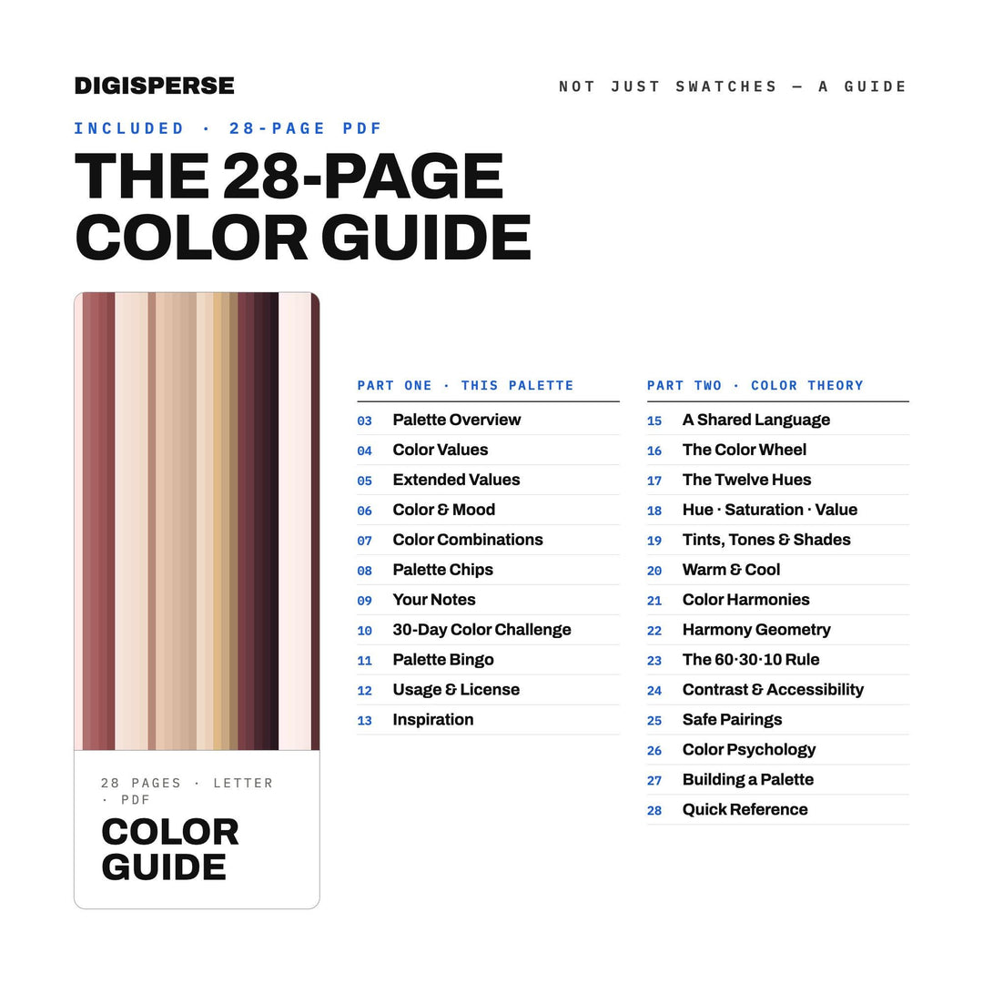 Cool Undertones Color Palette | 30 Colors | Hex RGB CMYK | Procreate Swatches + ASE | Digital Download