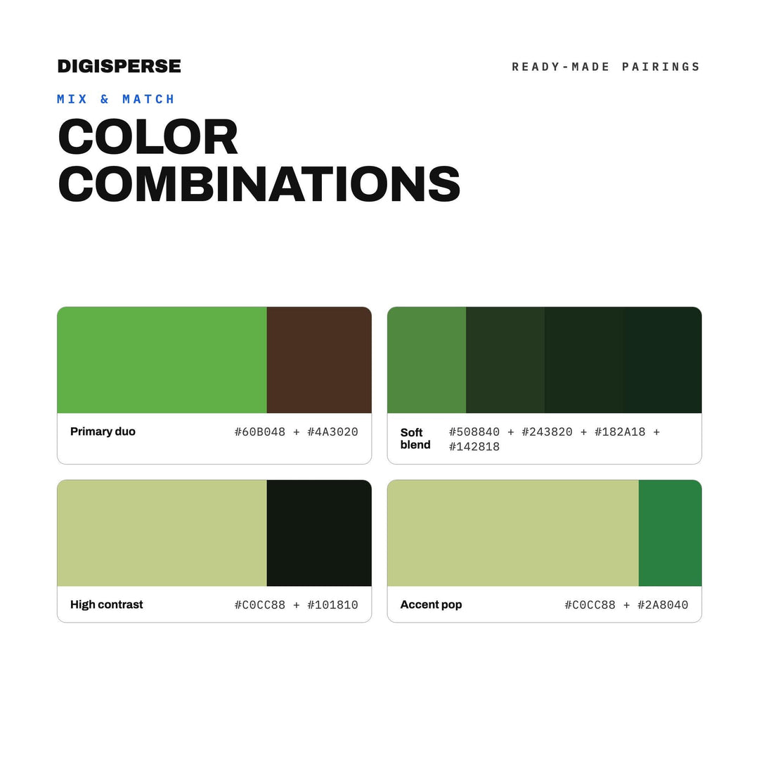 Emerald Fen Color Palette | 30 Colors | Hex RGB CMYK | Color Guide | Procreate Swatches + ASE | Digital Download