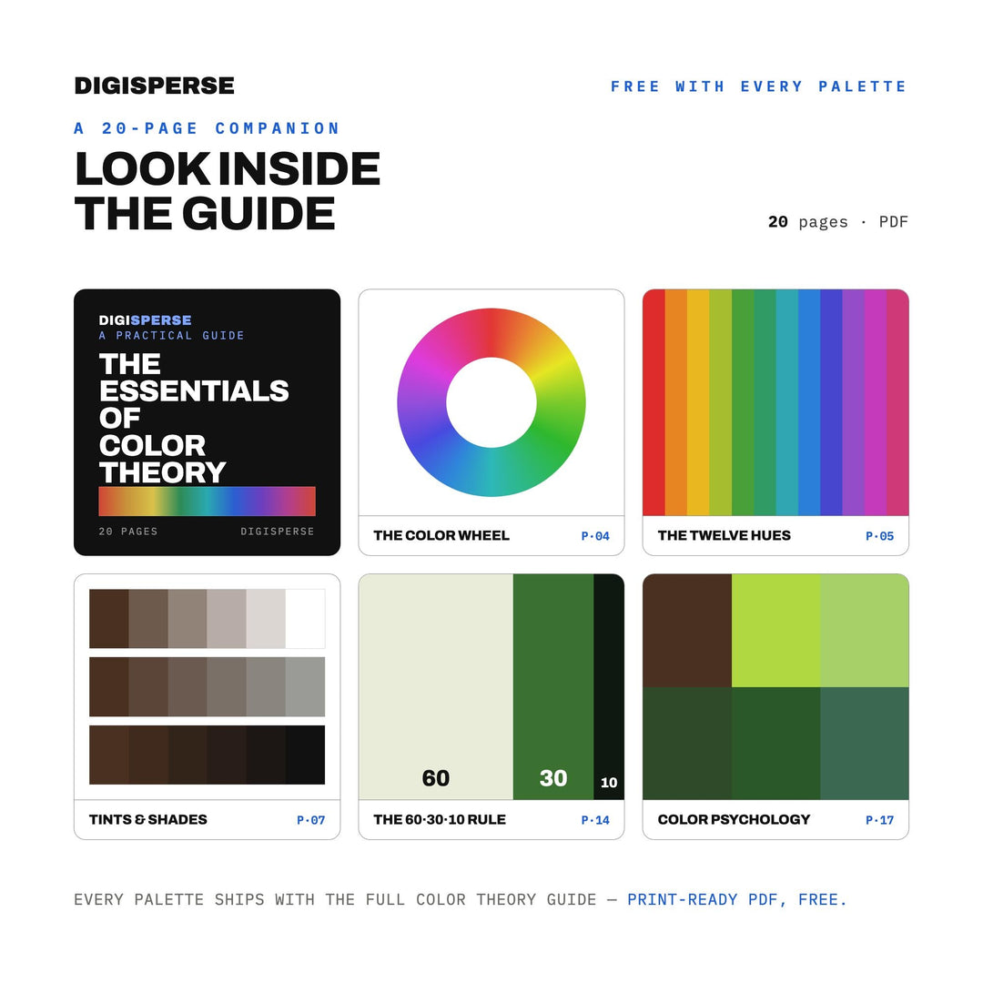 Fern Gully Color Palette | 30 Nature Hues, Procreate, ASE (Digital Download)