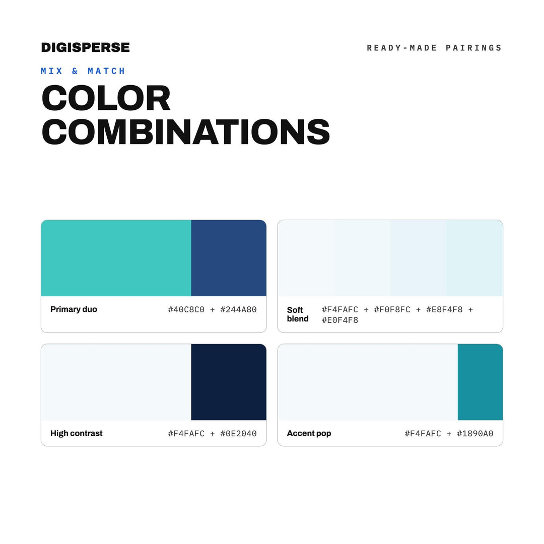 Glacier Melt Color Palette | 30 Nature Inspired Hues (Digital Download)