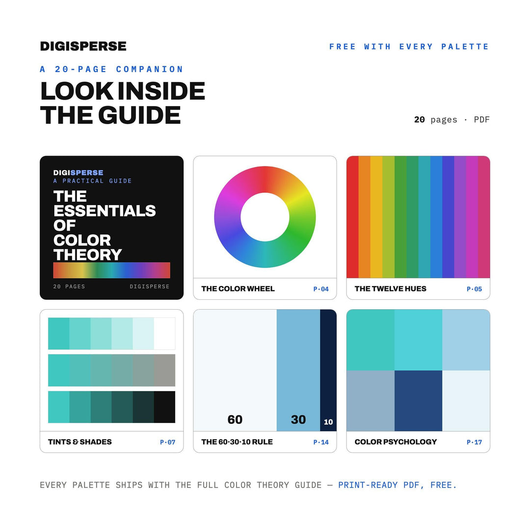 Glacier Melt Color Palette | 30 Nature Inspired Hues (Digital Download)