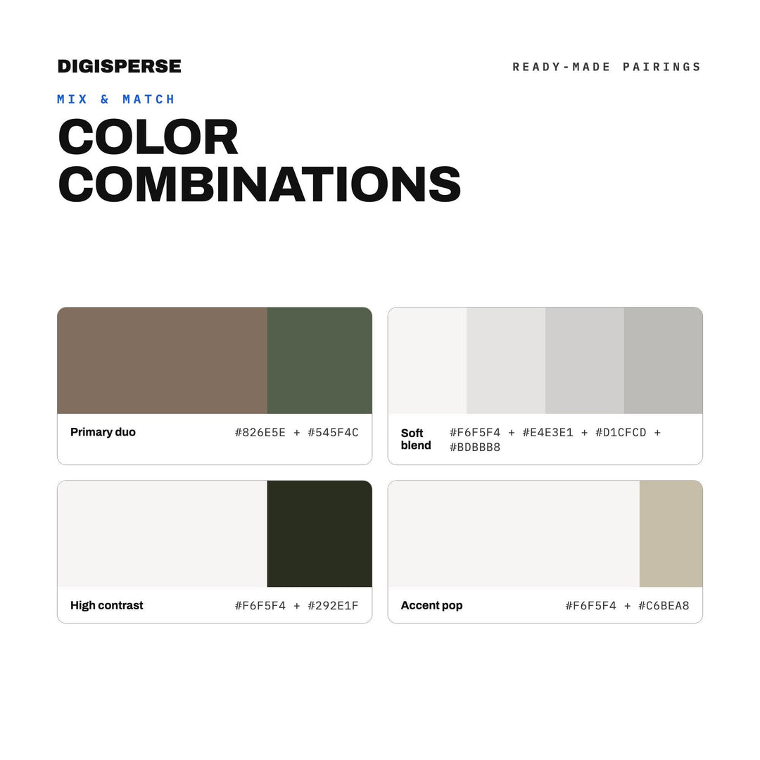 Moss & Stone Color Palette | 30 Colors | Hex RGB CMYK | Procreate Swatches + ASE | Digital Download