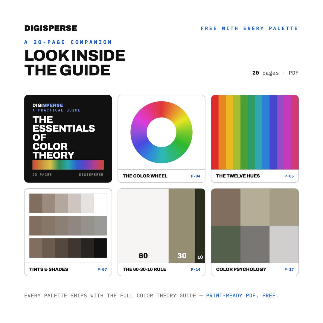 Moss & Stone Color Palette | 30 Colors | Hex RGB CMYK | Procreate Swatches + ASE | Digital Download