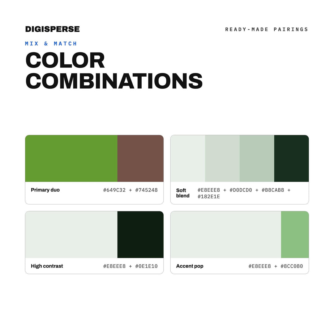 Pine Needle Color Palette | 30 Colors | Hex RGB CMYK | Color Guide | Procreate Swatches + ASE | Digital Download