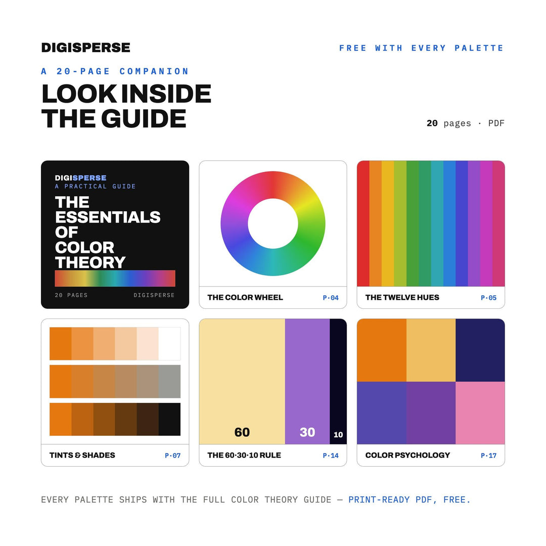 At Dawn Color Palette | 30 Procreate Swatches, HEX, RGB, CMYK (Digital Download)