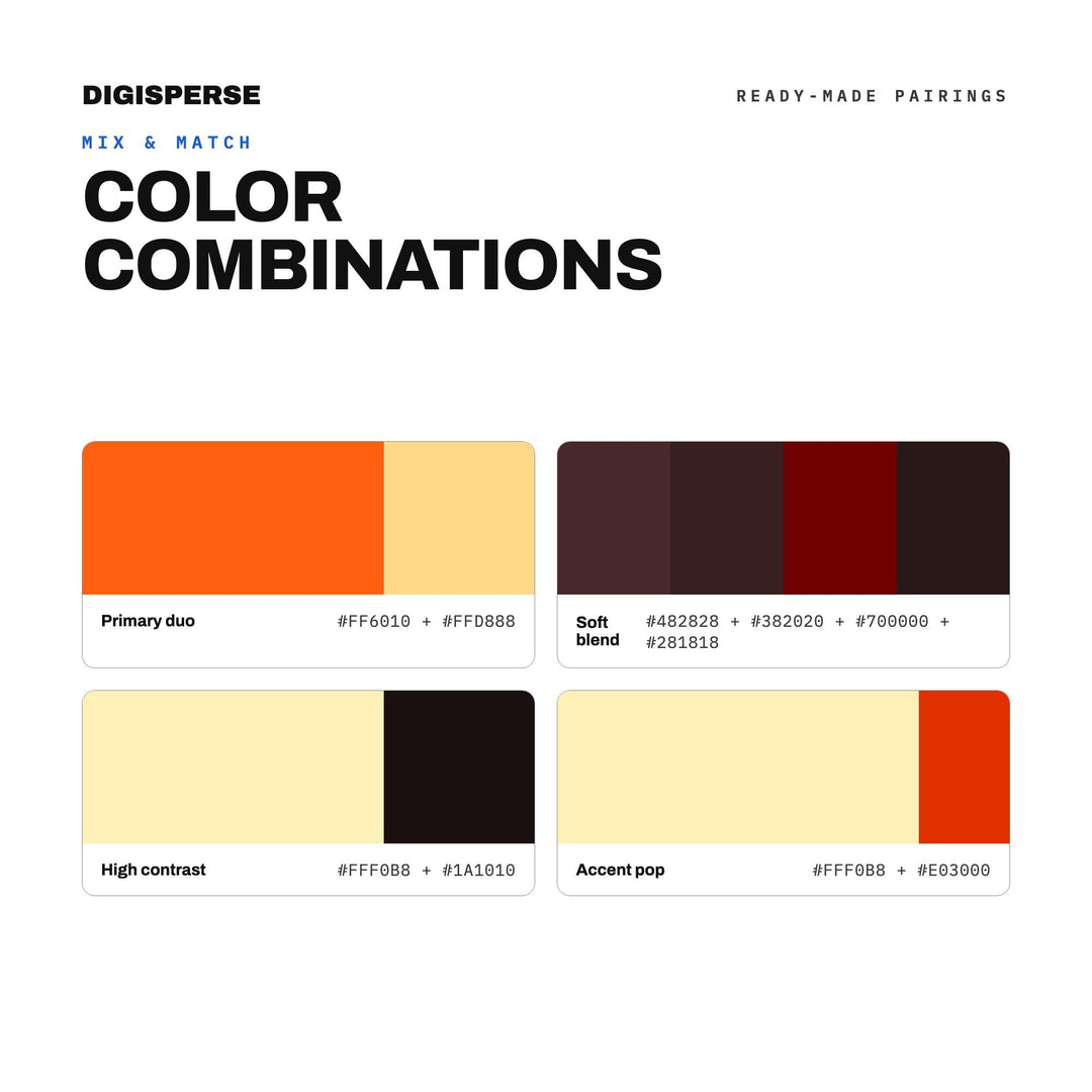 Ember Skies Color Palette | 30 Procreate Swatches, HEX, RGB, CMYK (Digital Download)