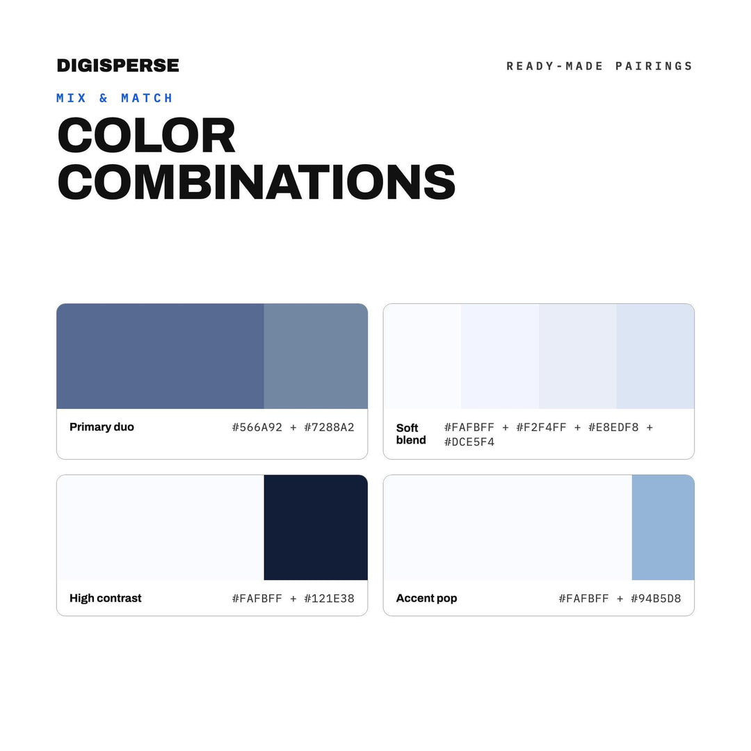 Into The Clouds Color Palette | 30 Colors | Hex RGB CMYK | Color Guide | Procreate Swatches + ASE | Digital Download