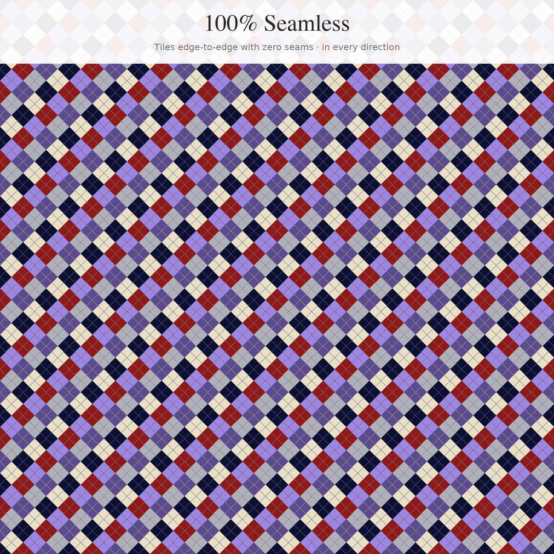 Arcane Ritual Argyle Digital Paper for Witchy Craft Projects, Seamless Occult Diamond Grid for Fabric and Scrapbooking