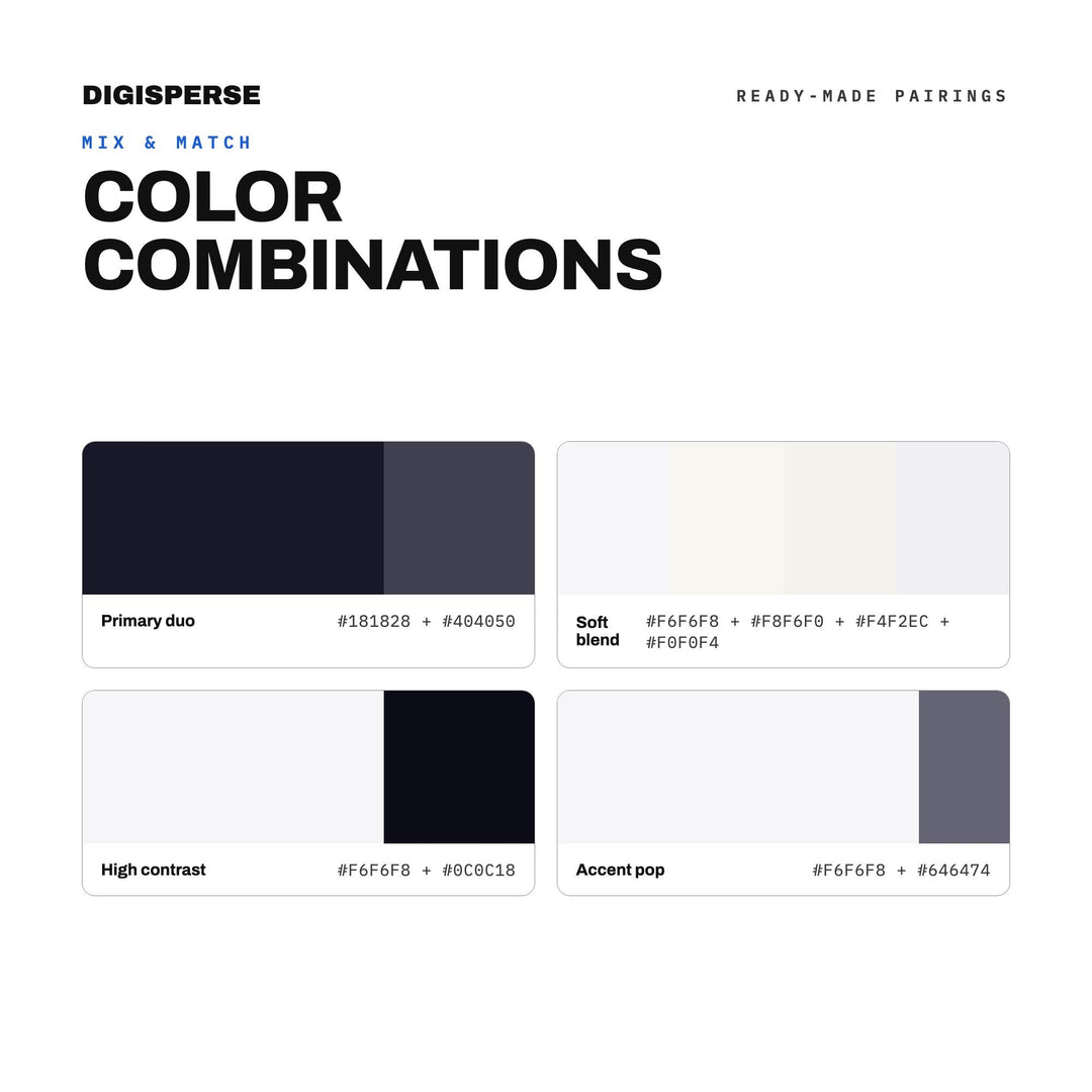 Muted Grey Color Palette for Cloudy Day Art and Calm Minimal Branding, 30 Overcast Sky Hues, Procreate Swatches, Hex Codes