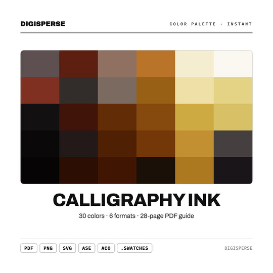 Calligraphy Ink color palette — main preview