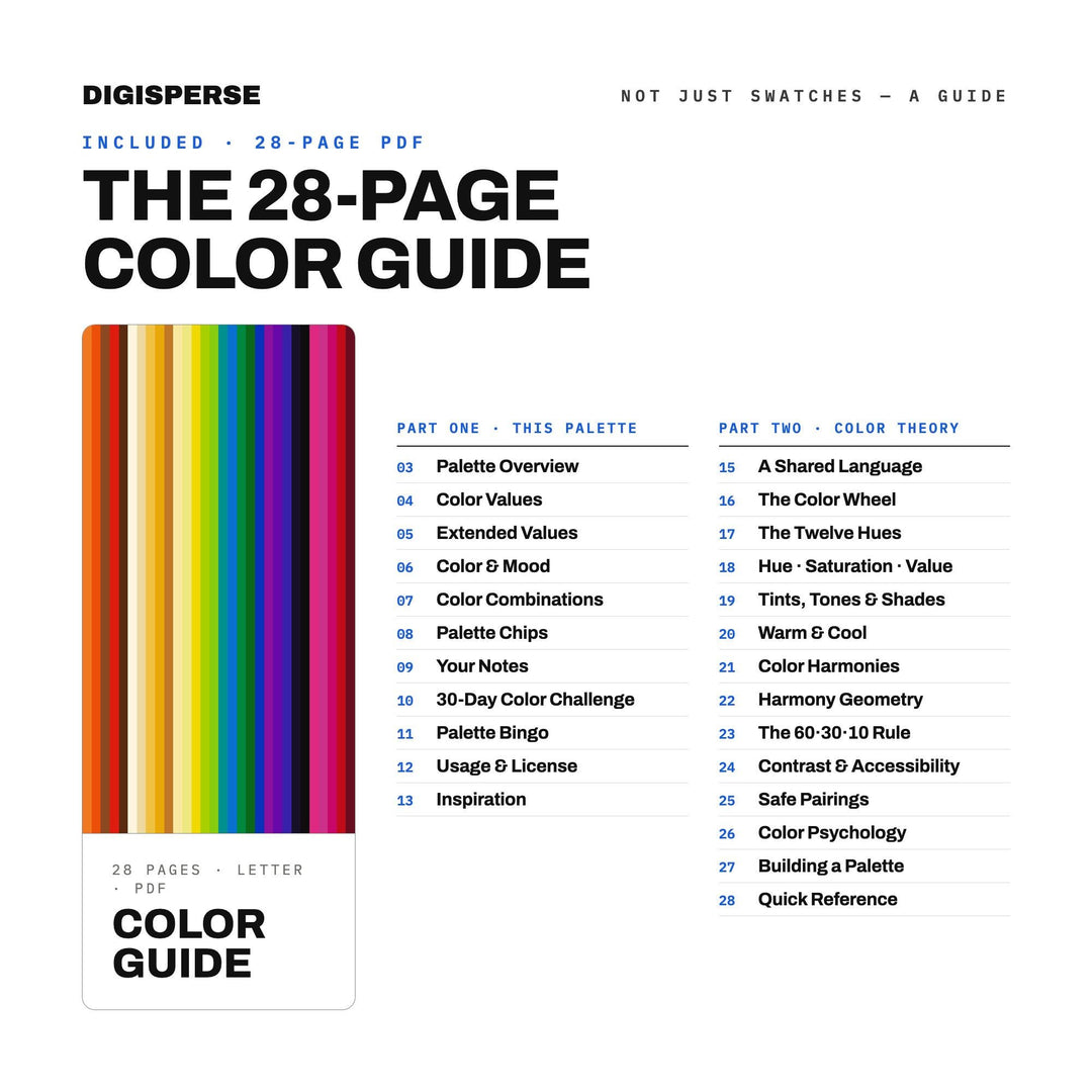 Maximalism Color Palette | 30 Colors | Hex RGB CMYK | Color Guide | Procreate Swatches + ASE | Digital Download