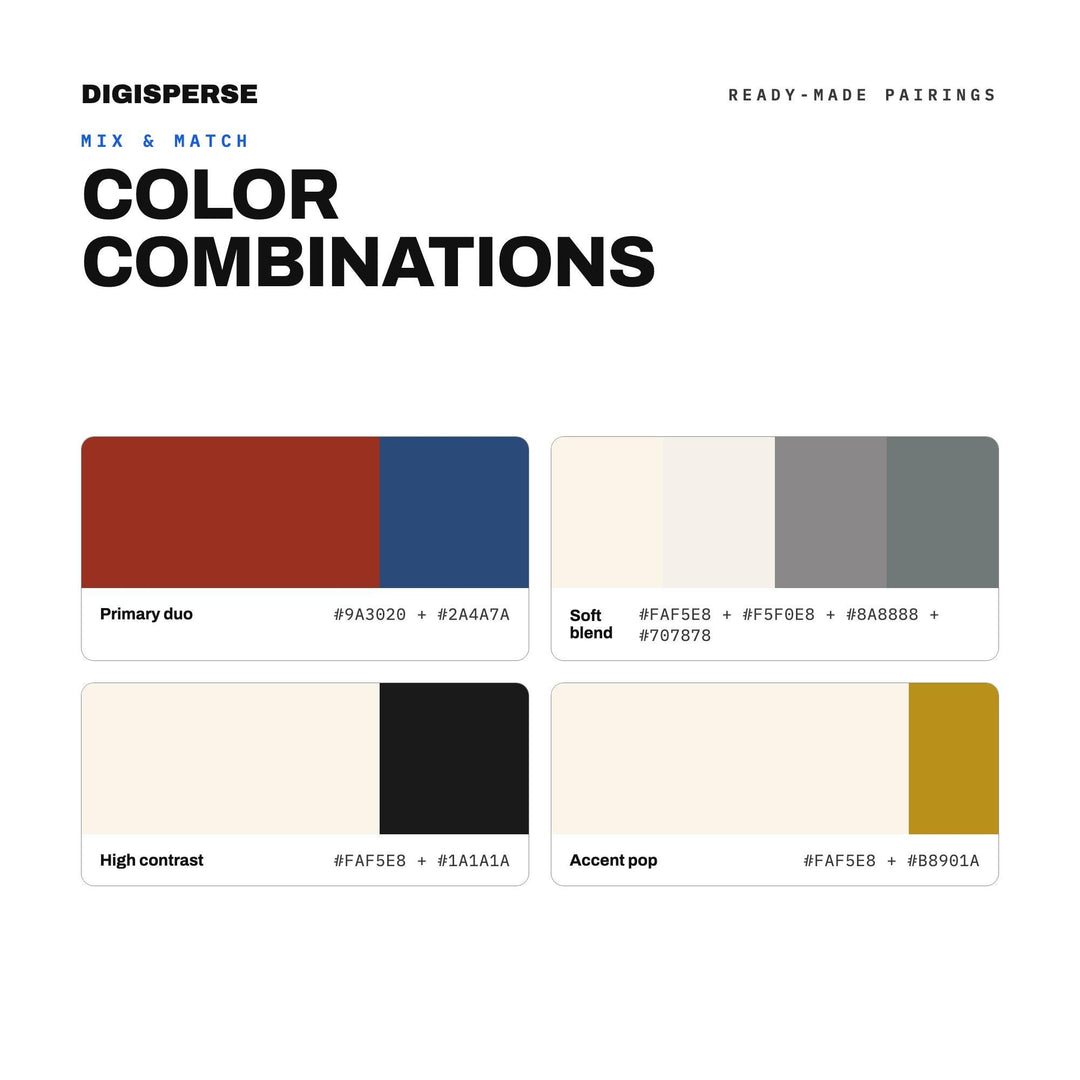 Colonial America Color Palette | 30 Hex RGB CMYK Swatches (Digital Download)