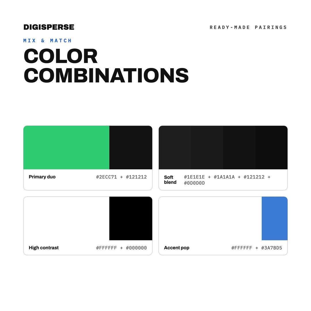 Dark Mode Color Palette | 30 Procreate Swatches, HEX, RGB, CMYK (Digital Download)