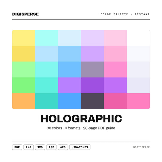 Holographic color palette — main preview