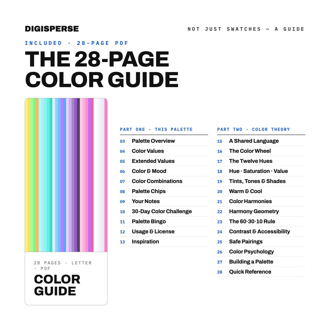 Iridescent Y2K Color Palette for Futuristic Rave Art and Vaporwave Branding, 30 Holographic Shimmer Hues, Procreate Swatches, Hex Codes